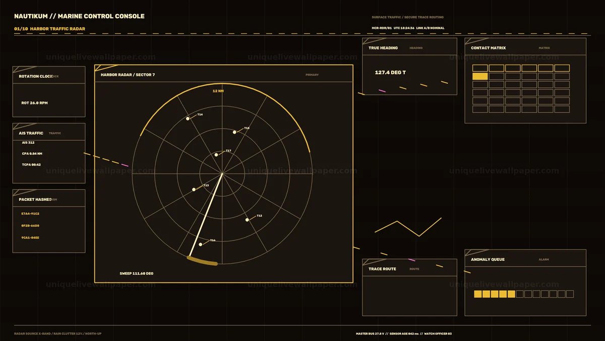 Watermarked thumbnail for Maritime Harbor Radar HUD Seamless Loop
