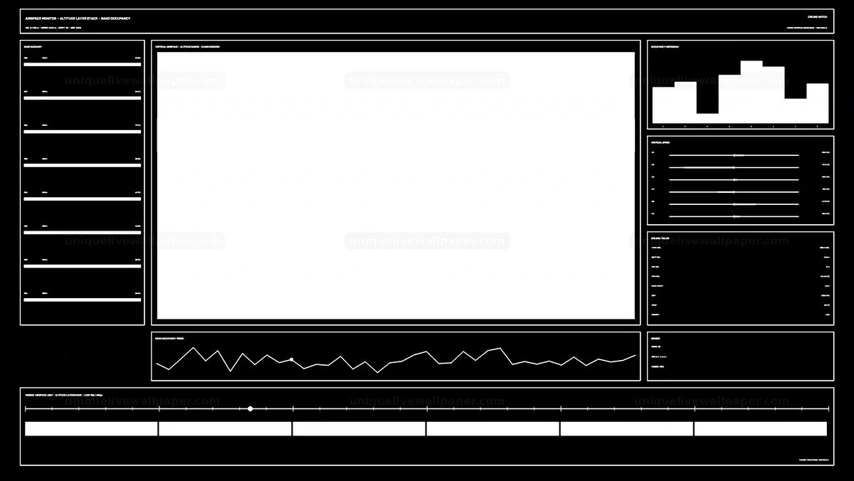 Drone Airspace Monitoring HUD Seamless Loop