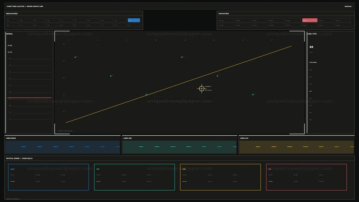 Drone Surveillance Chart Locator HUD Seamless Loop