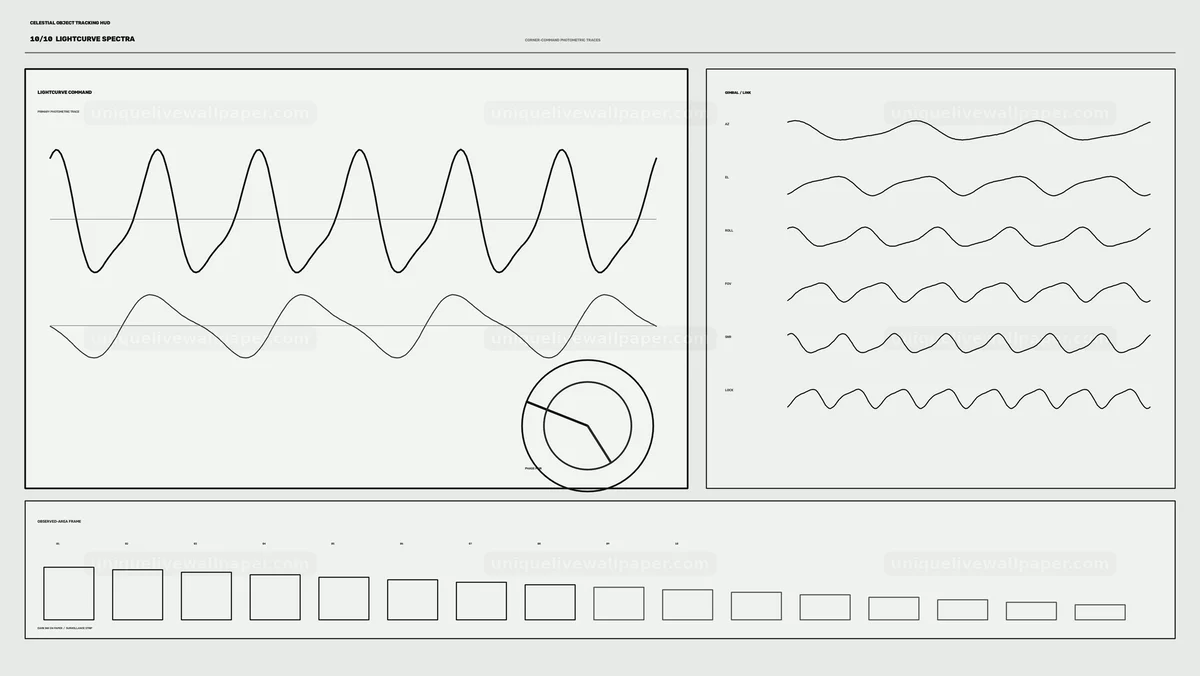 Celestial Object Tracking Lightcurve HUD Seamless Loop