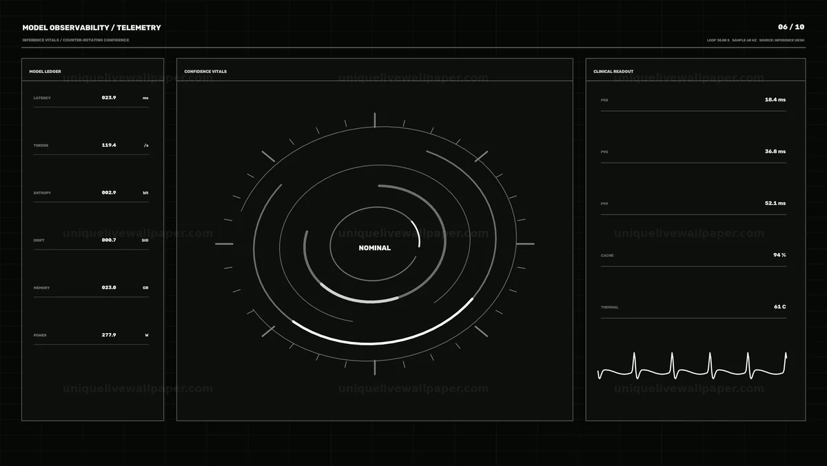 AI Model Analytics Telemetry Screen Seamless Loop