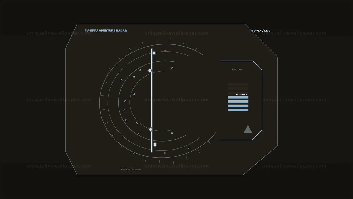 Photovoltaic Efficiency Dashboard HUD Seamless Loop