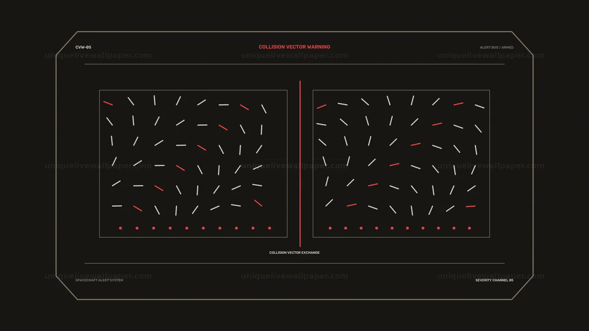 Spacecraft Collision Warning HUD Seamless Loop
