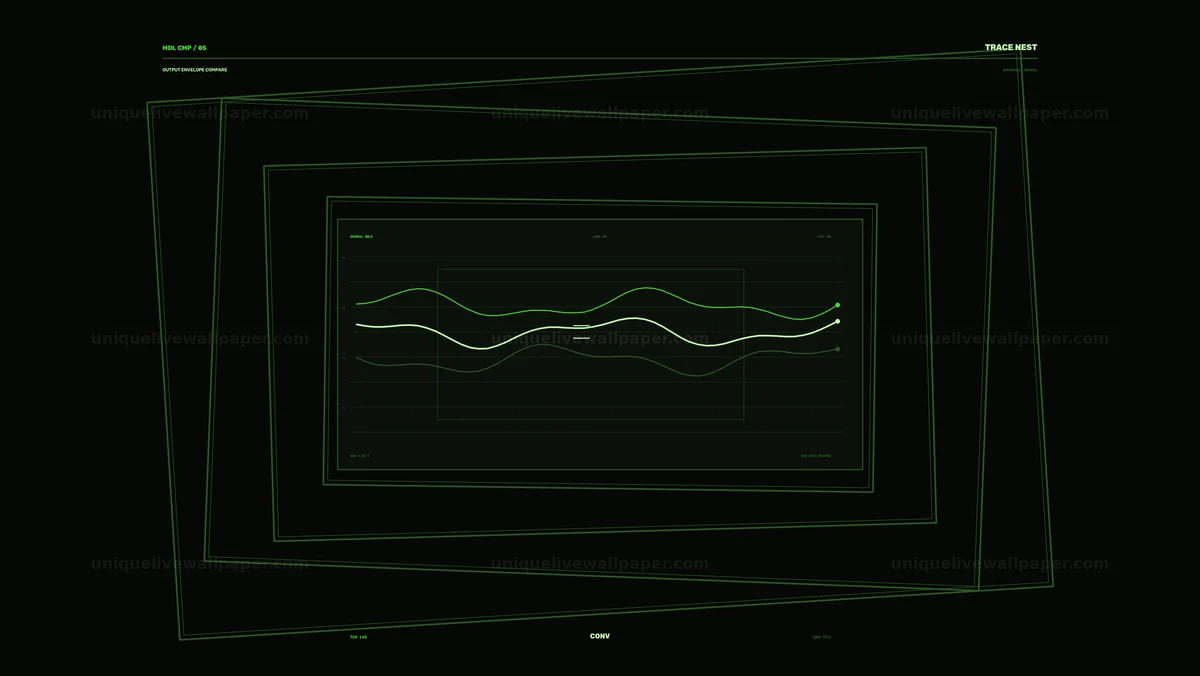 AI Model Comparison Graph HUD Seamless Loop