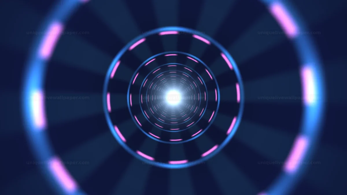 Watermarked thumbnail for Neon Ring Warp Tunnel Seamless Loop