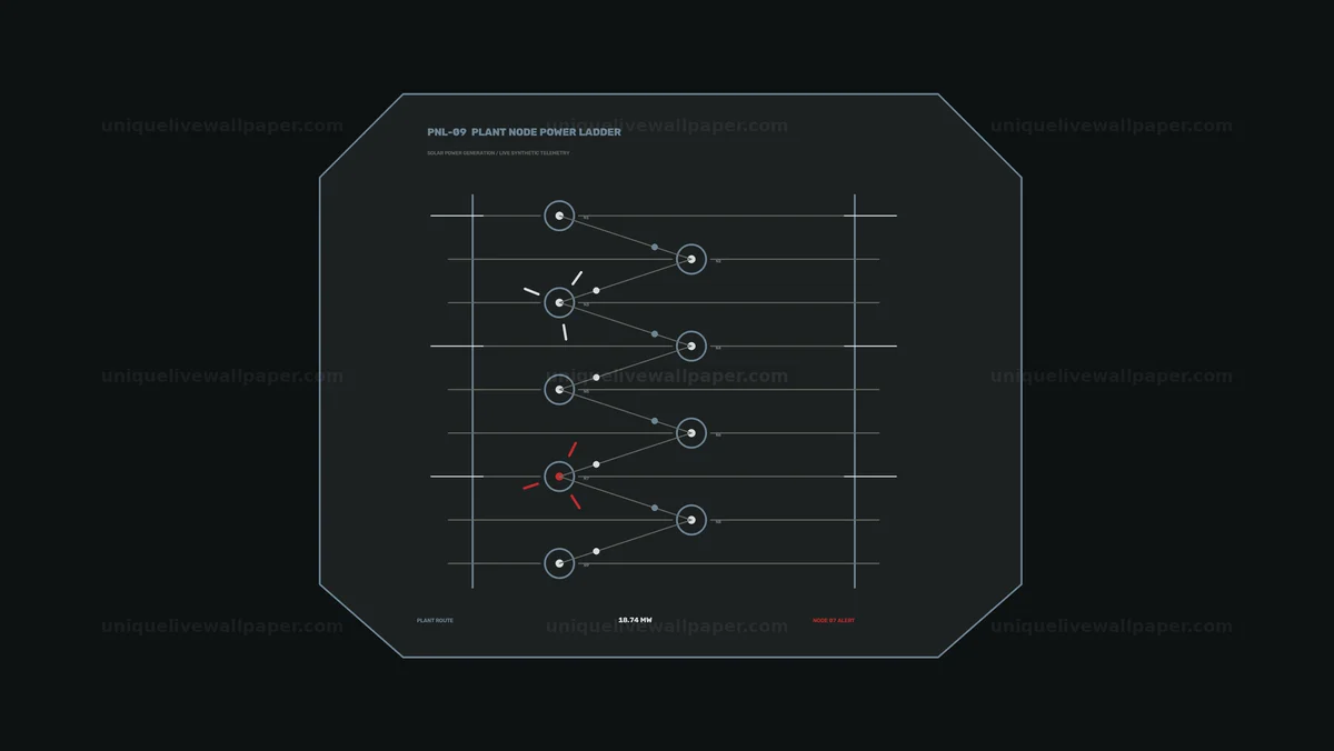 Solar Power Generation HUD Dashboard Seamless Loop